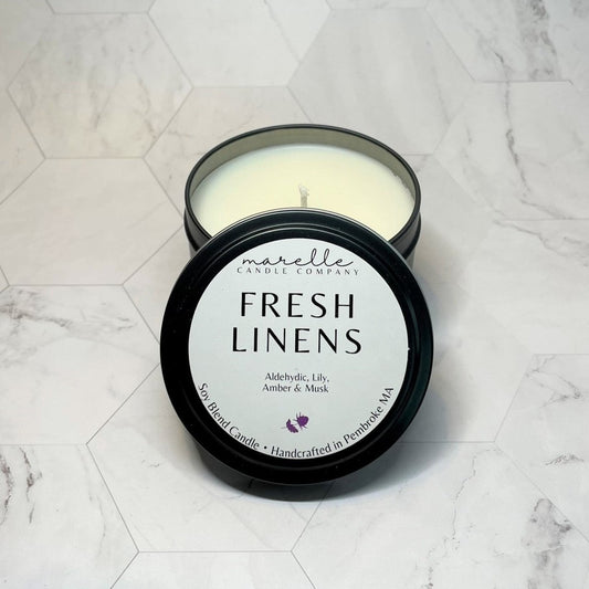 Fresh Linens ⁞ Black Tin